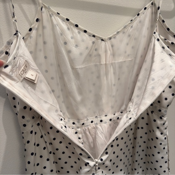 J.Crew Polka Dot Spaghetti Strap Dress Size 4 - Picture 6 of 10